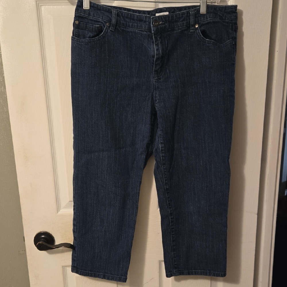 liz & co. Dark Blue Capris Jeans
